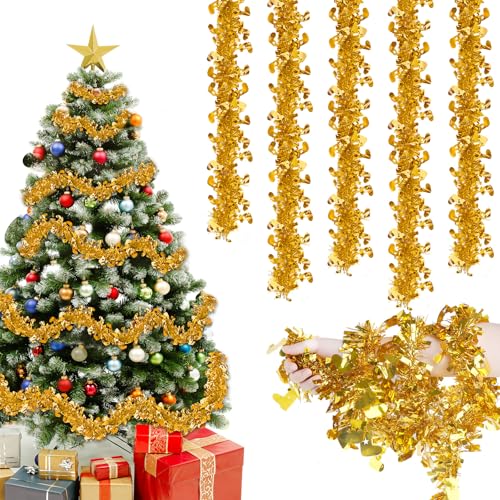 Joxessaien Lametta Weihnachtsbaum 8 Stück × 2 m –...