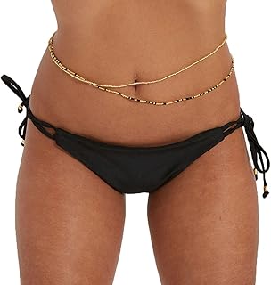 خرز خصر مرن من الريتان بطبقات بوهو سلسلة جسم ملونة للشاطئ بيكيني، للجسم، اكسسوارات مجوهرات للنساء والبنات (قطعتين)