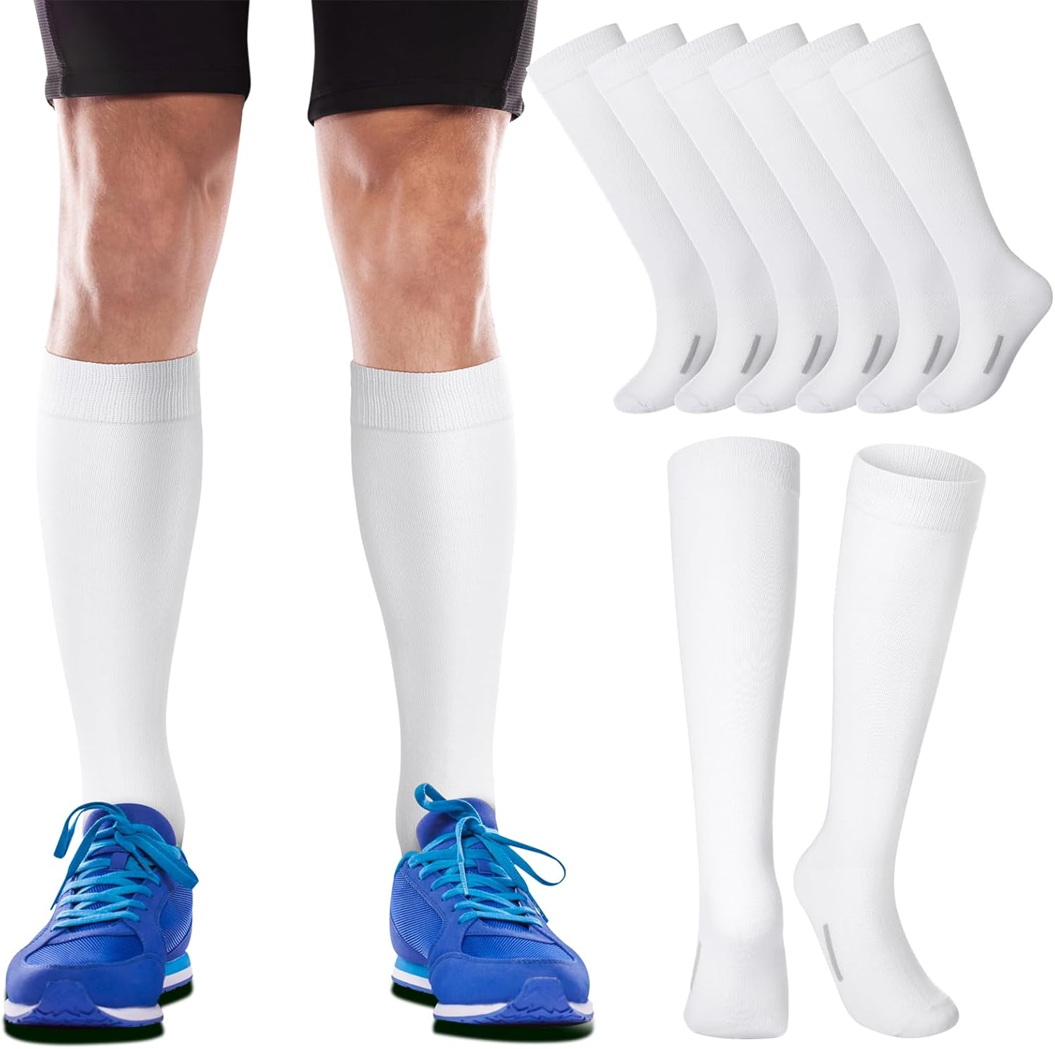 Haysandy 3 Pairs Baseball Socks Bulk Softball Sock Youth High Long Tube Soccer Football Team Boys Girls Adults Sport Sock - Image 6