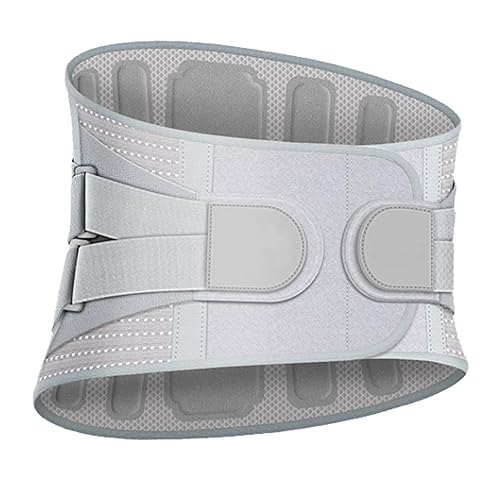 Miniatura 8 de Soporte de espalda para dolor de espalda baja, hombres y mujeres, cinturón de soporte lumbar con correas ajustables de 3 capas, malla transpirable