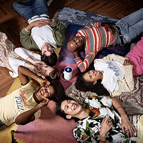 Samsung The Freestyle Projector, Up To 100" Screen, Smart Tv, 360 Degree Sound (Sp-Lsp3Blaxza) Bundle With The Freestyle Projector Carrying Case (Green), 2Yr Cps Protection Pack And Hdmi Cable #TOP5