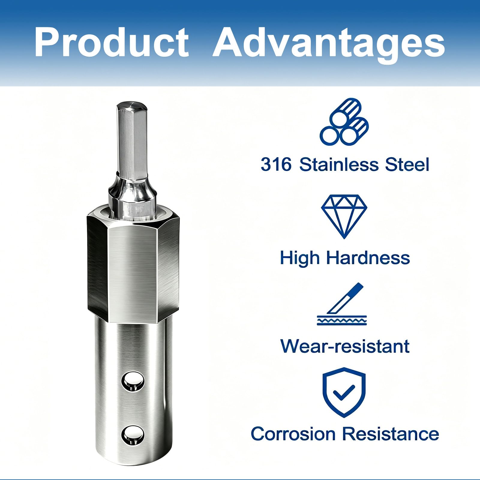 Heavy-Duty Trailer Jack Drill Adapter for 1/2 Inch Shaft, Small — Amazon image 4