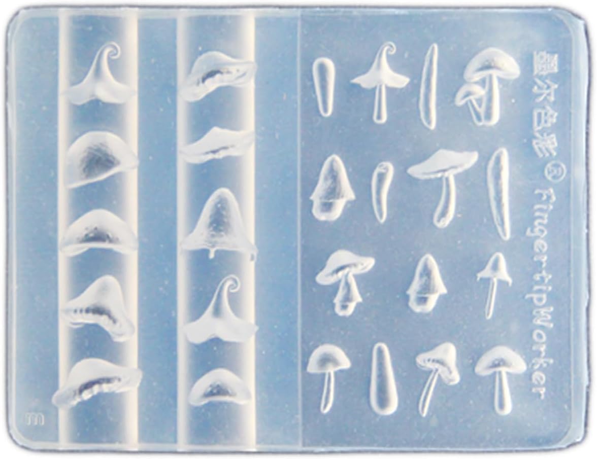 Nail Art Stamping Plates Mushroom Shaped Manicure Mould Embossed Nail Stencils