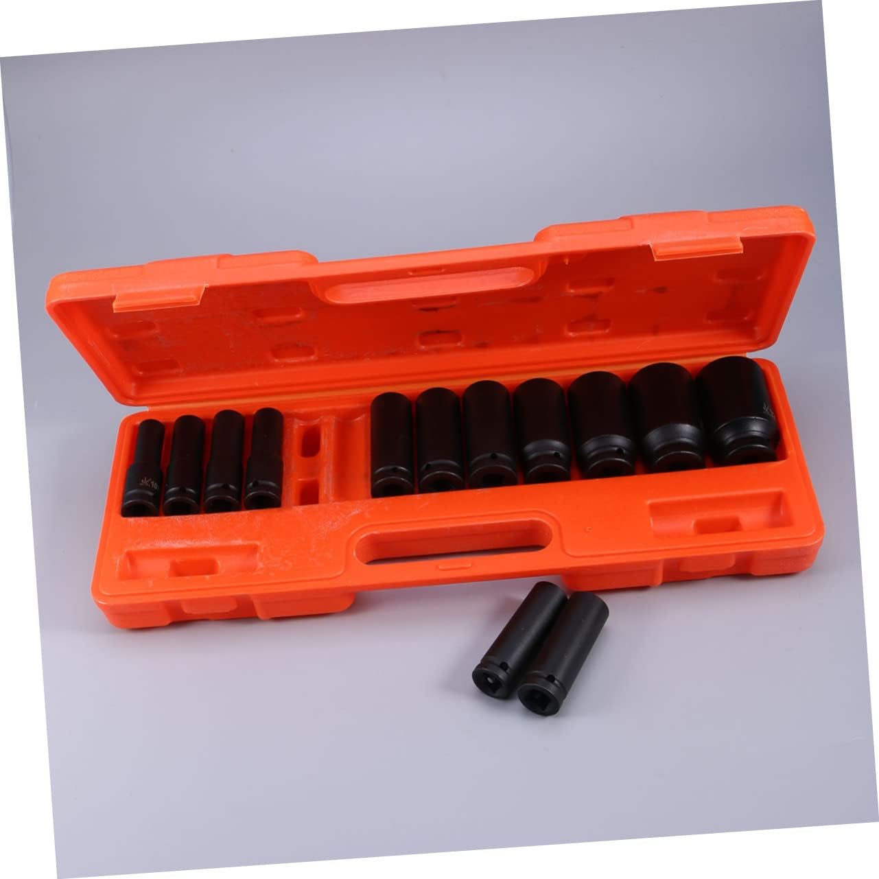 Cabilock 13Pcs Car Tire Protection Sleeve Black Pneumatic Wheel Socket Kit Wrenches Thin Wall Lug Socket to Safeguard Wheels and Lug Nuts