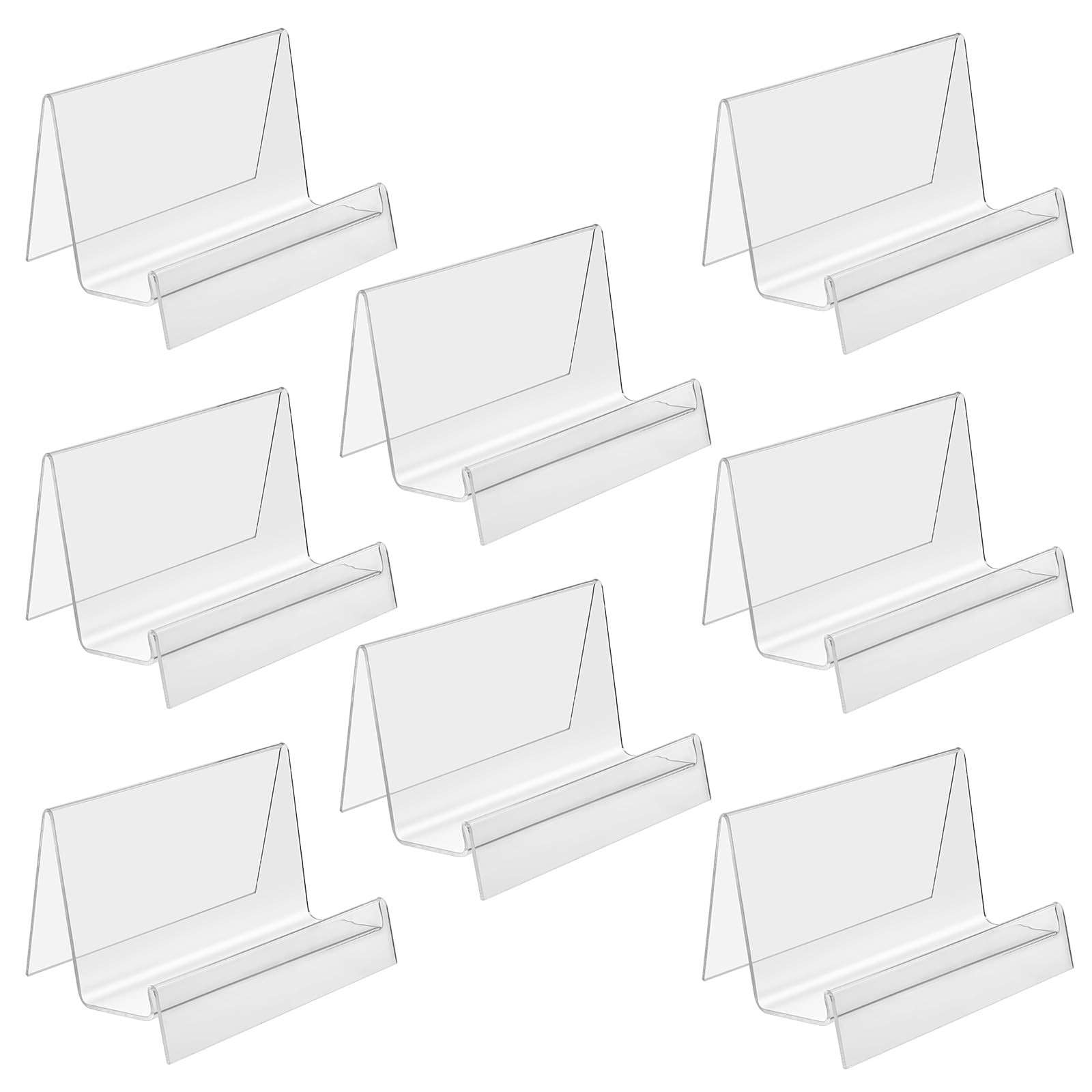 SUMNACON Set of 8 Clear Acrylic Purse Stand Wallet Display Stand