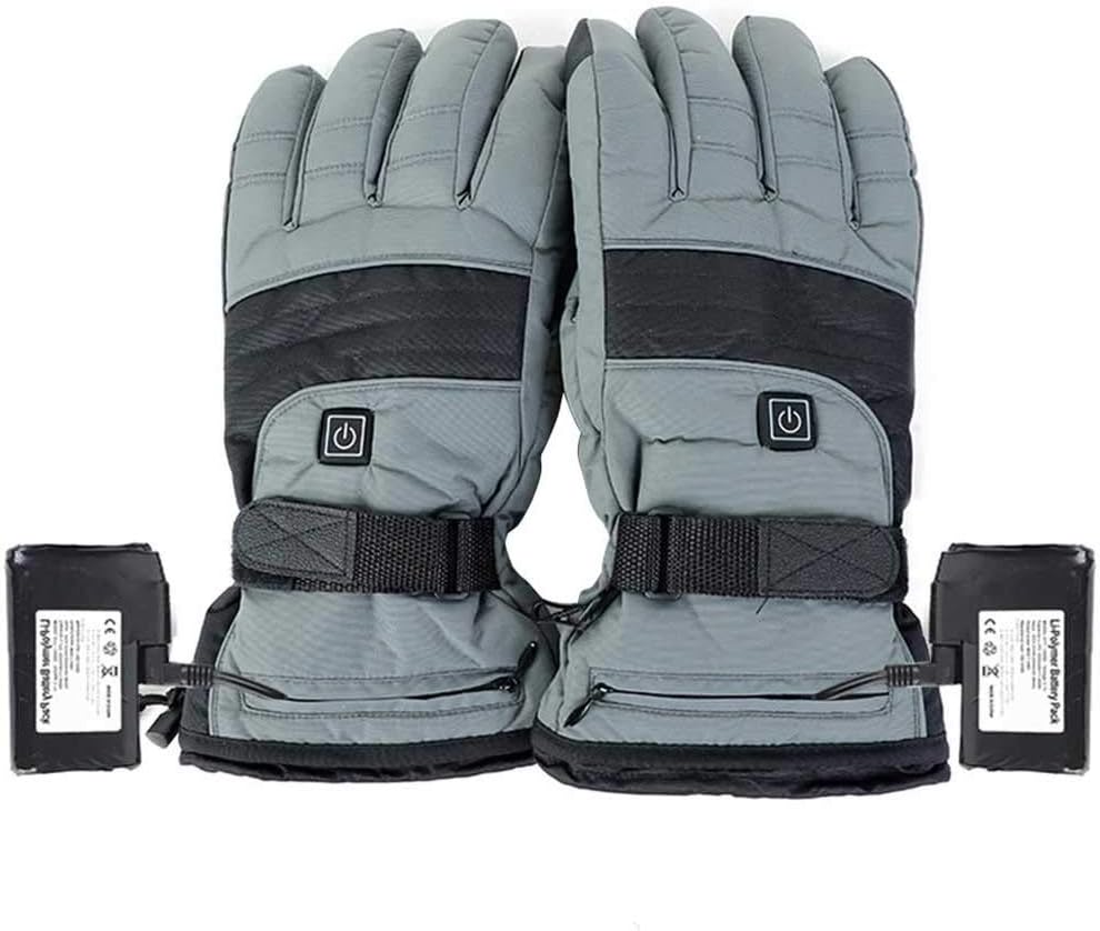 Heated Gloves 3.7 V Rechargeable Battery Powered Electric Heated Winter Gloves for Skiing Cycling Motorcycle Smart Heating Gloves (Colour: B)