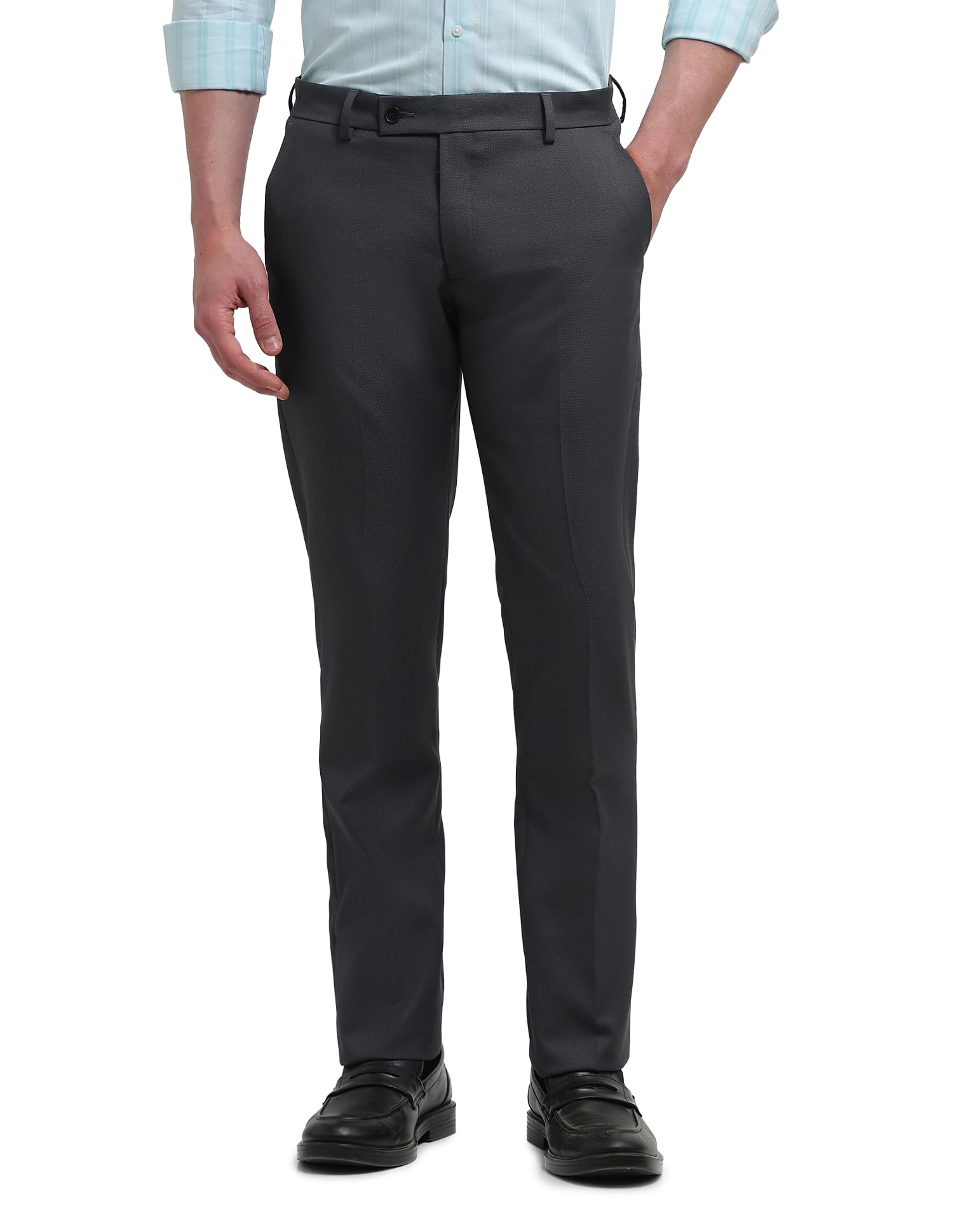 arrow Men's Dobby Hudson Tailored fit Trousers-picture-11