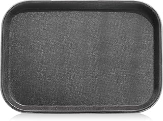 SR Plastic Dish Draining Tray/Rectangular Drainer Tray for Kitchen/Non-Slip Serving Tray for Restaurant/Hotels/Cafes/Home/Bars(Black)