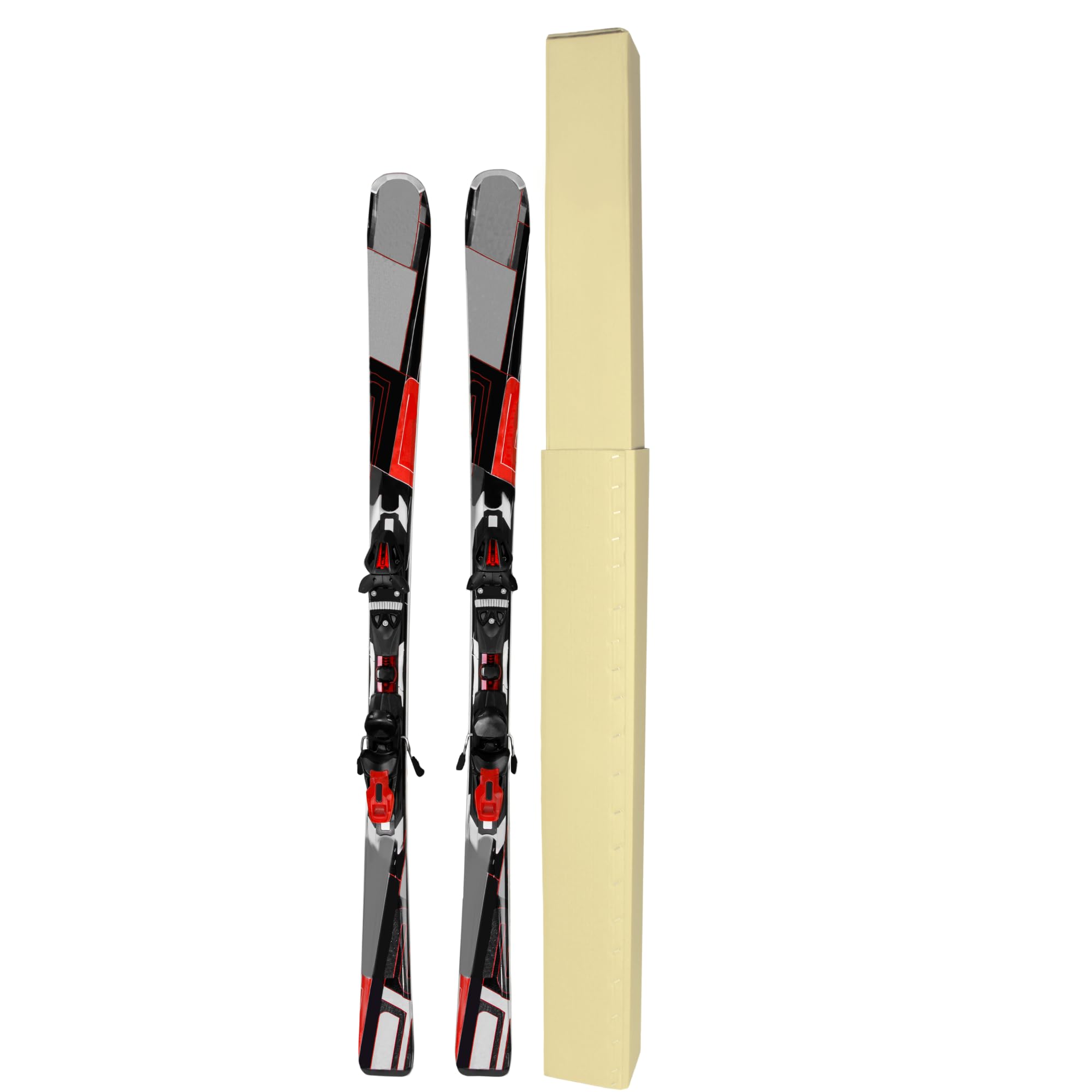 SelfHold Double Wall Telescopic Skis Boxes & Fishing Rod Boxes (135 x 135 x 1000-1990mm) - Secure Cardboard Packaging For Storage & Shipping (Brown Skis Boxes (Pack of 1), 1)