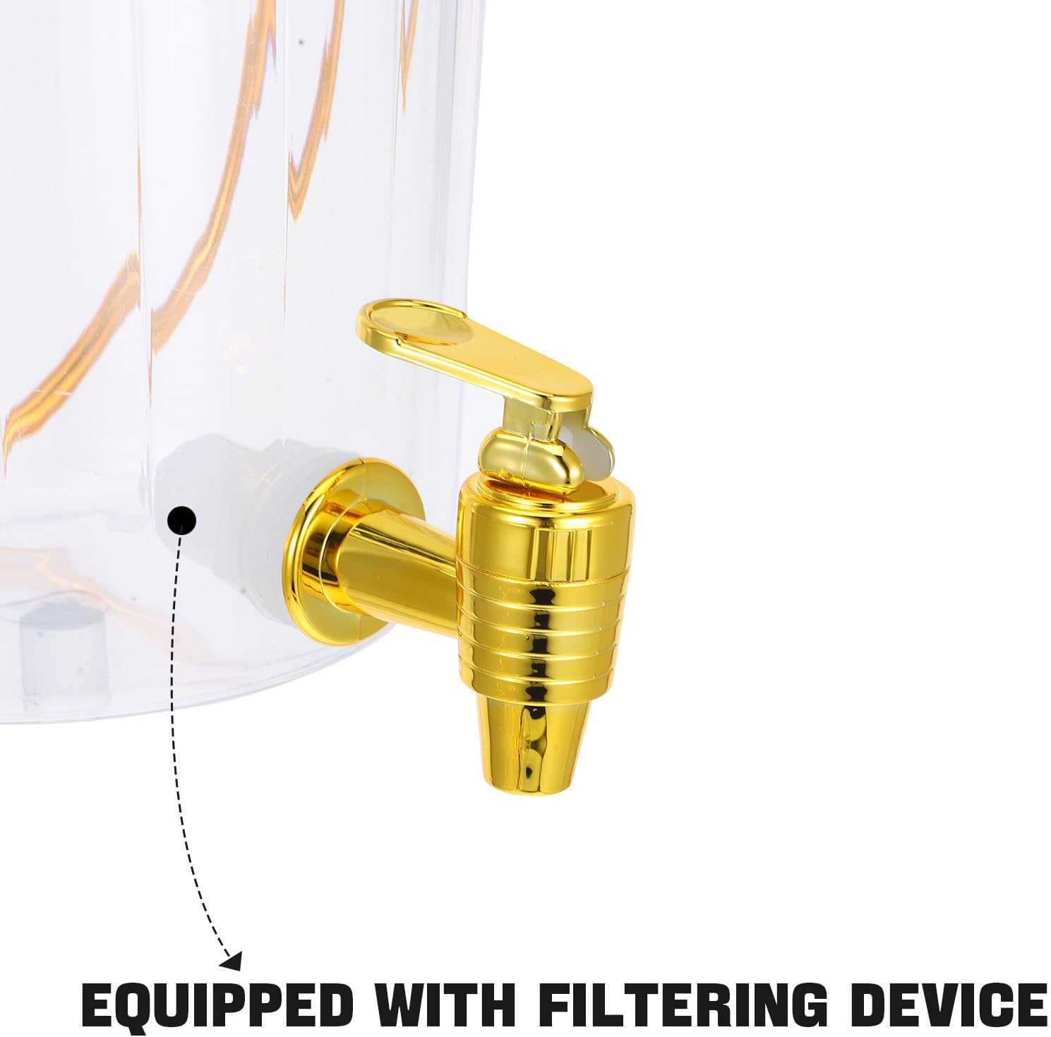 POPETPOP Beverage Dispenser with Lid and Spigot, Plastic Drink Pitcher with Stand Rack for Parties and Fridge, Cold Drink Container for Juice, Water, and Beer