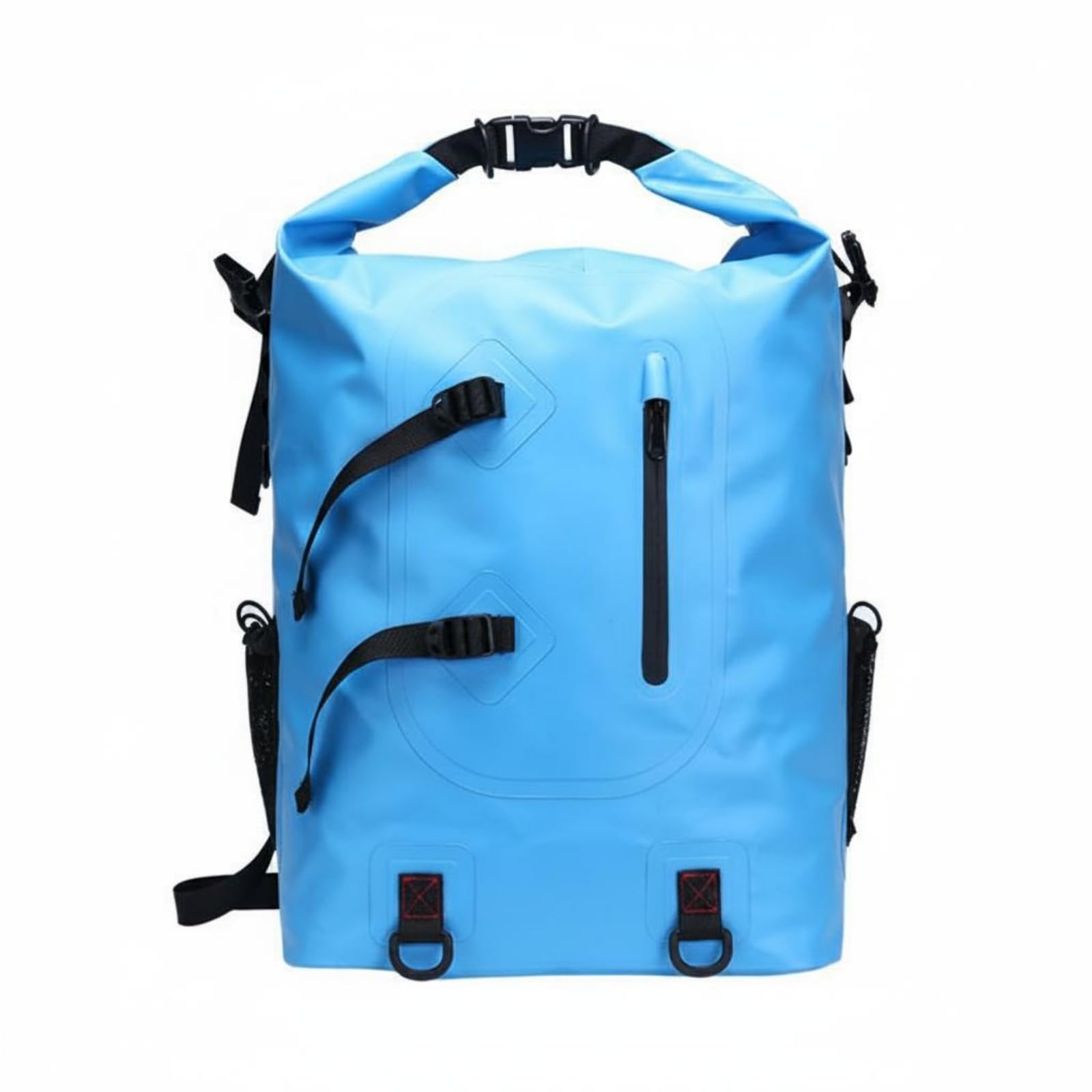 Waterproof Dry Bag Large Capacity Roll Roll-Top Waterproof Bag Heavy Duty Rafting Backpack for Men, Women, Snorkeling, Hiking, Swimming, Sky Blue-image-7