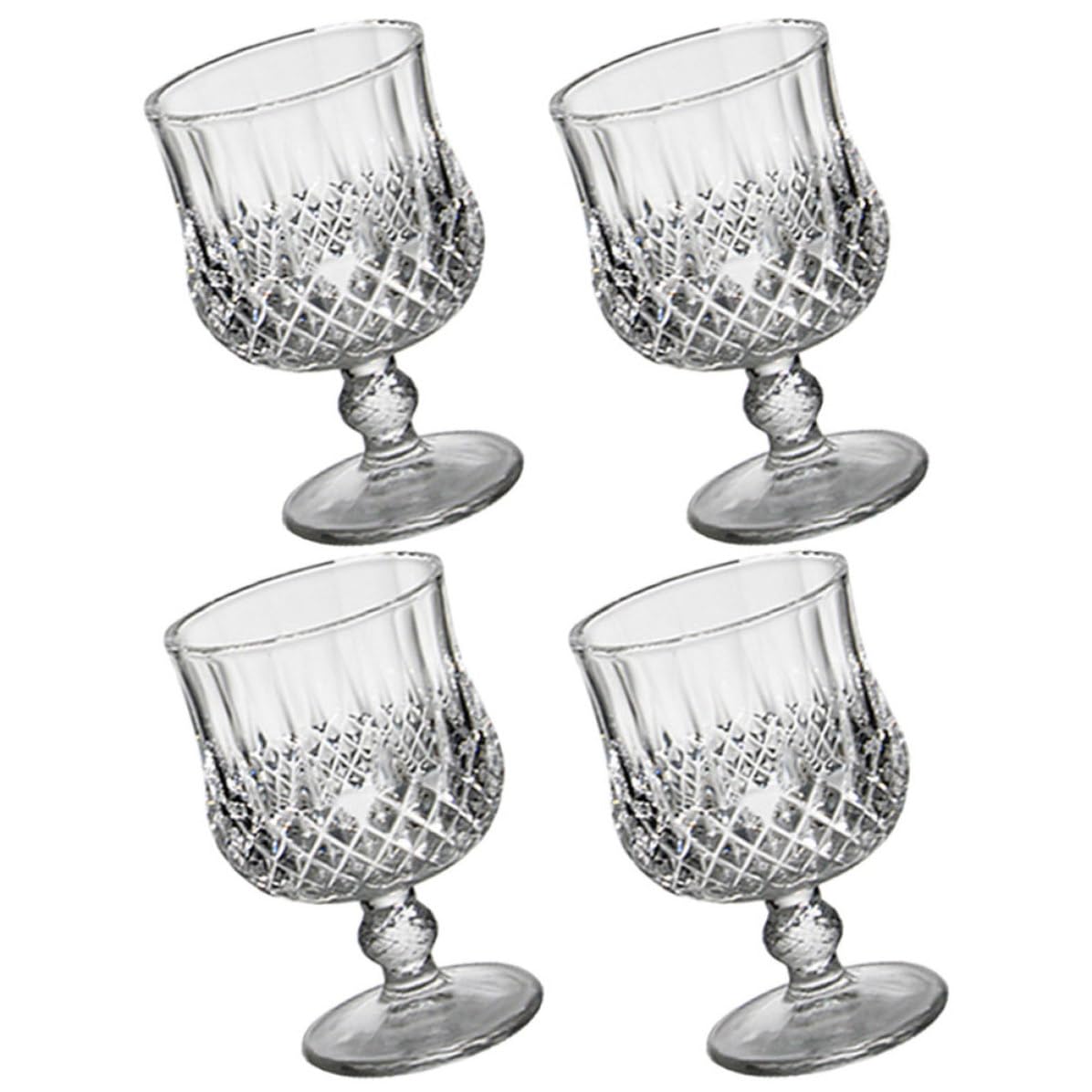 Vasos de Vidrio Esmerilado Kichvoe Elegante Set de 4 Piezas con Diseño Transparente de Lujo