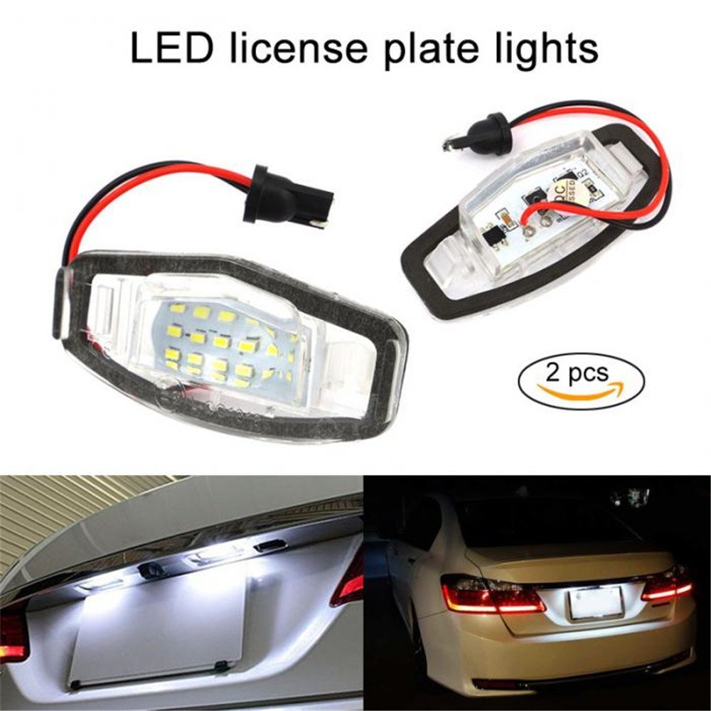 GZLMMY Super Bright 18-SMD OEM Replacement LED Number License Plate Light Lamps for Honda Acura MDX RL TL TSX ILX Civic Accord Odyssey etc.