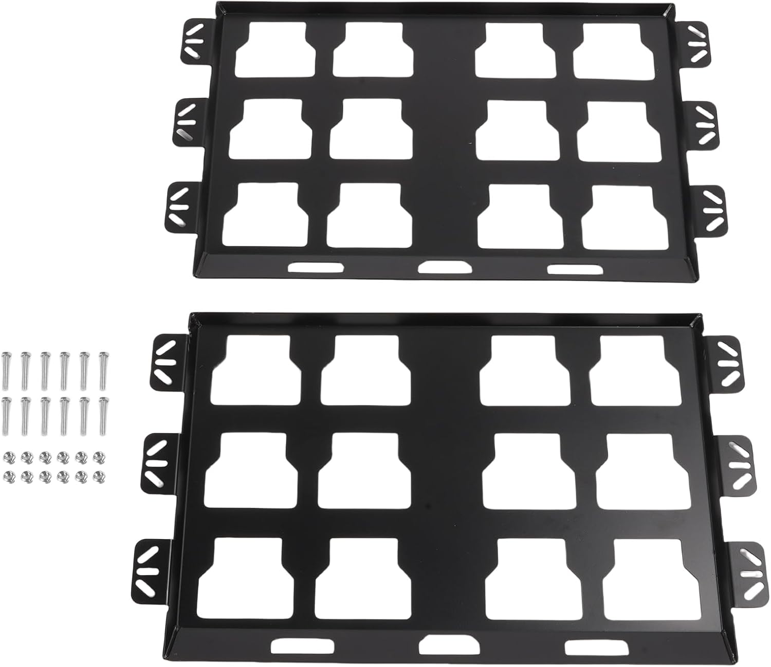 2 Pack Mounting Plates Compatible with Toolbox, 100 Lbs Heavy Duty Metal Full Plates for Tool Storage and Organization System