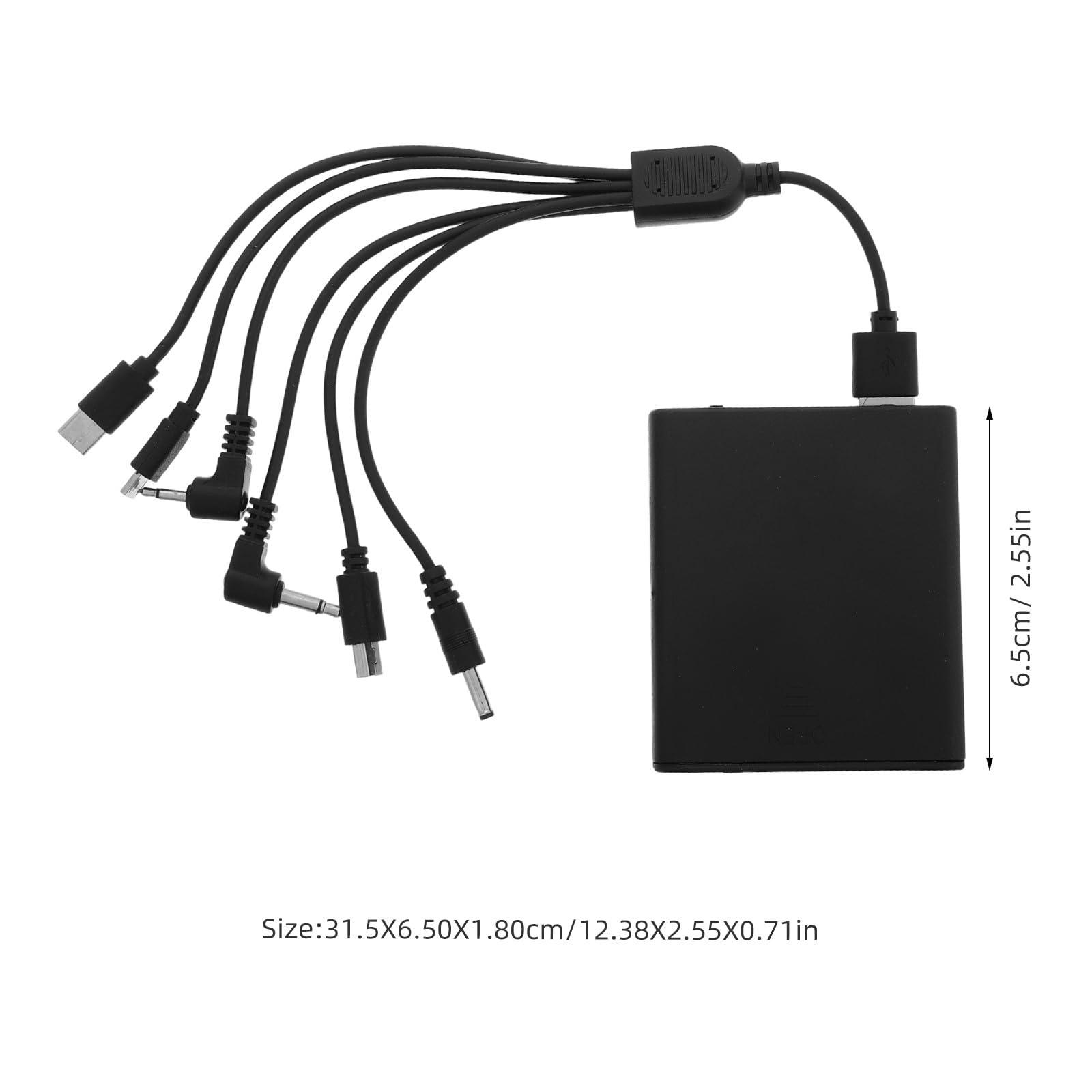 GARVALON Notstromversorgung für Tresor mit Externer Batteriebox Diebstahlsicheres Akkufach Tragbare Backup Stromversorgung für Elektronische Schlösser Kompatibel mit Verschiedenen Dc