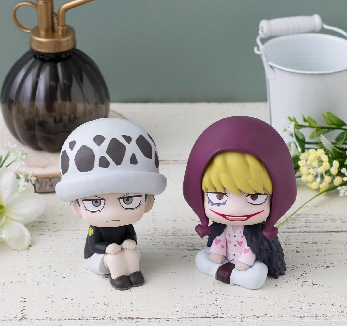 Megahouse - One Piece - Trafalgar Law (Child Ver.) & Corazon Set (with Gift), Lookup Figure