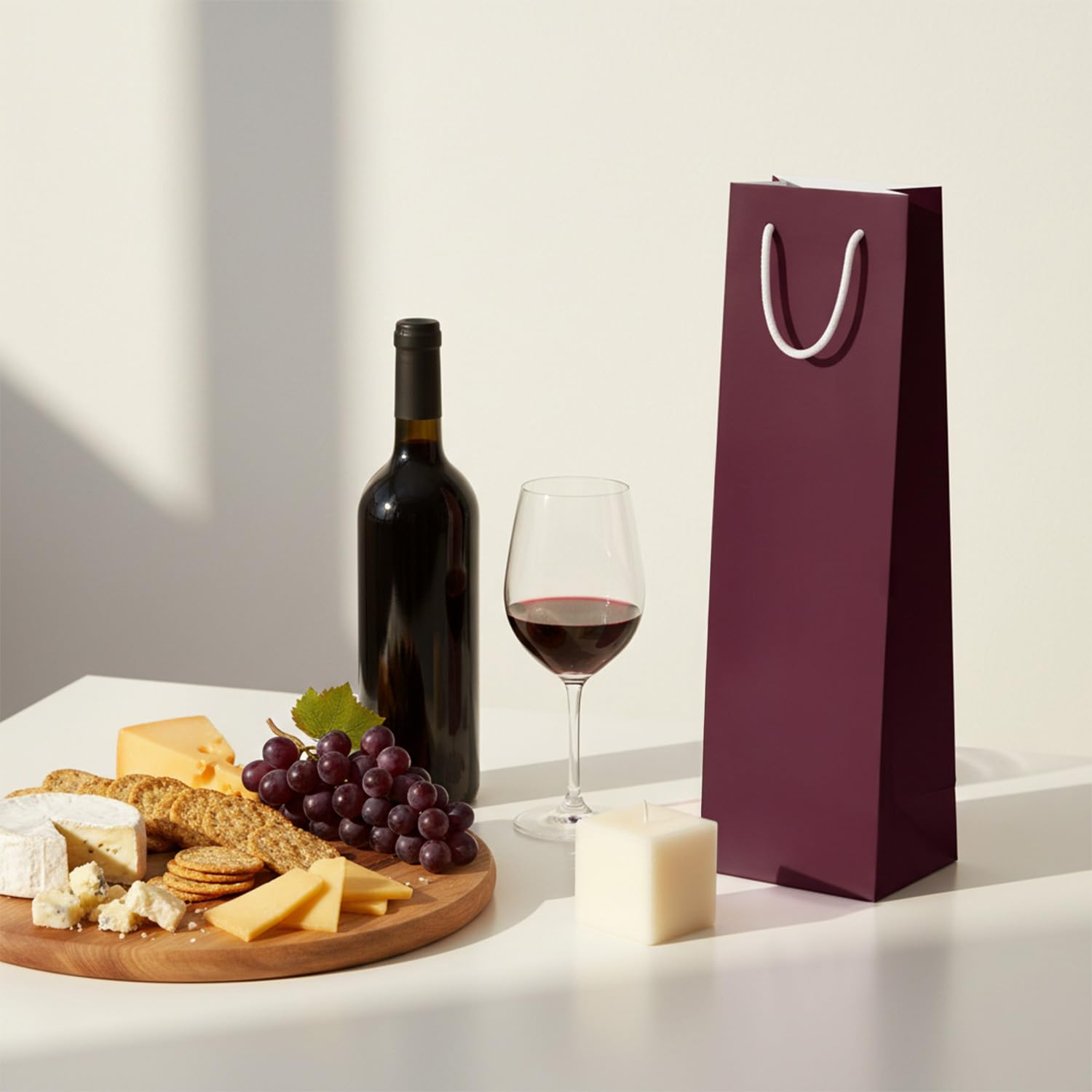 Perttykrafts Printed Wine Gift Bag | Pack of 1 | 34.8x77.7x10.2 cm | Large Size | Reusable & Eco-Friendly Paper Bags for Gifting, Parties, Return Gifts, Shopping and Special Occasions