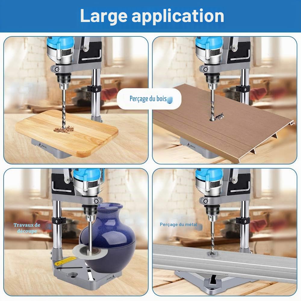 Outil De RéParation Workbench Support Pour Perceuse éLectrique, Plus Stable Et PréCision Pour Le Bricolage, Travail Du Bois, Accueil De RéParation Et Autres Main éLectrique Drill Travail Fixe Etc.