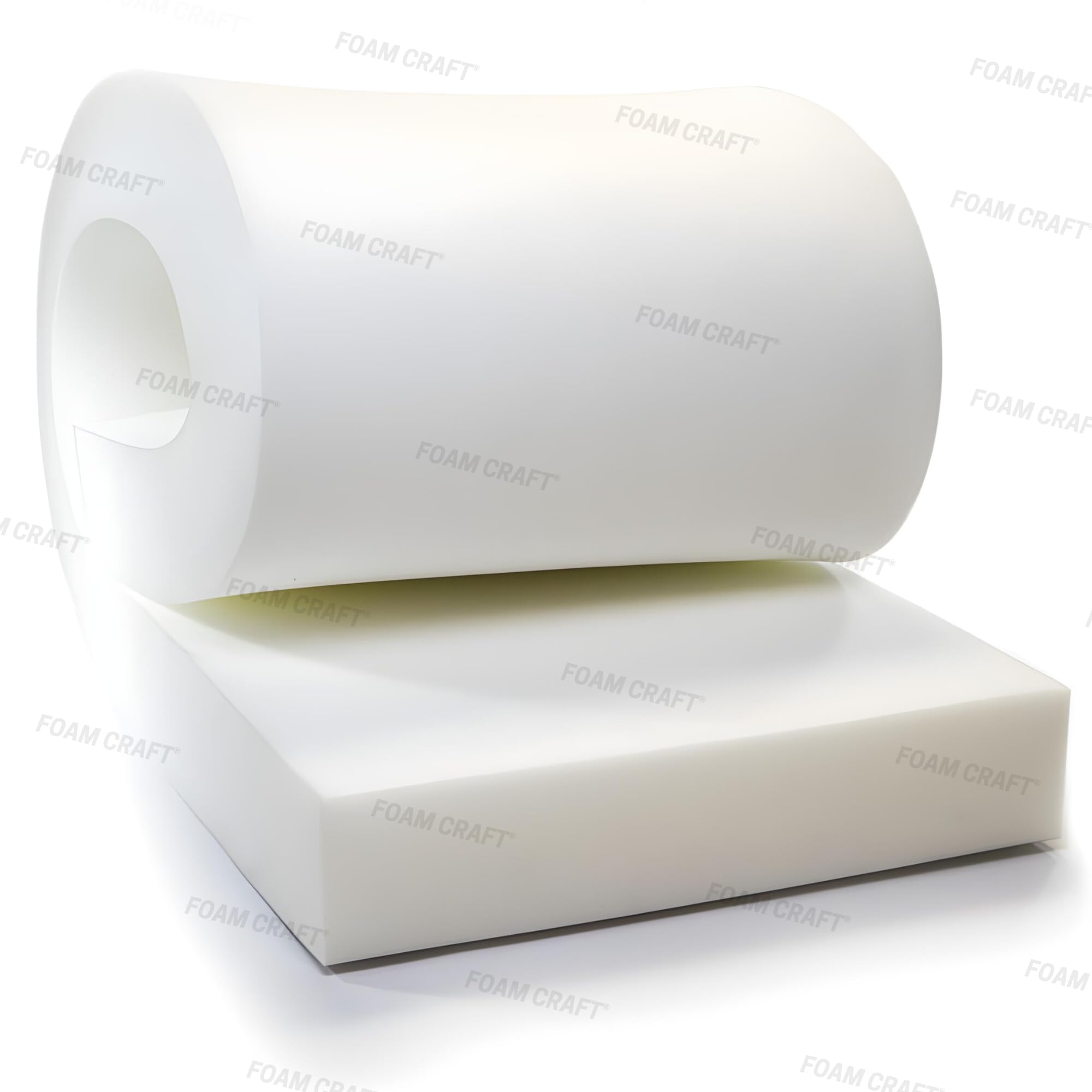 FOAM CRAFT® Upholstery Foam Sheet for Sofa Cushions, Chair Pads, Seat Cushions & Furniture Renewal | Ideal for Indoor/Outdoor Use, Campervans & sofa bed padding (White Foam, 60 x 180cm, 15cm thick) — image 1