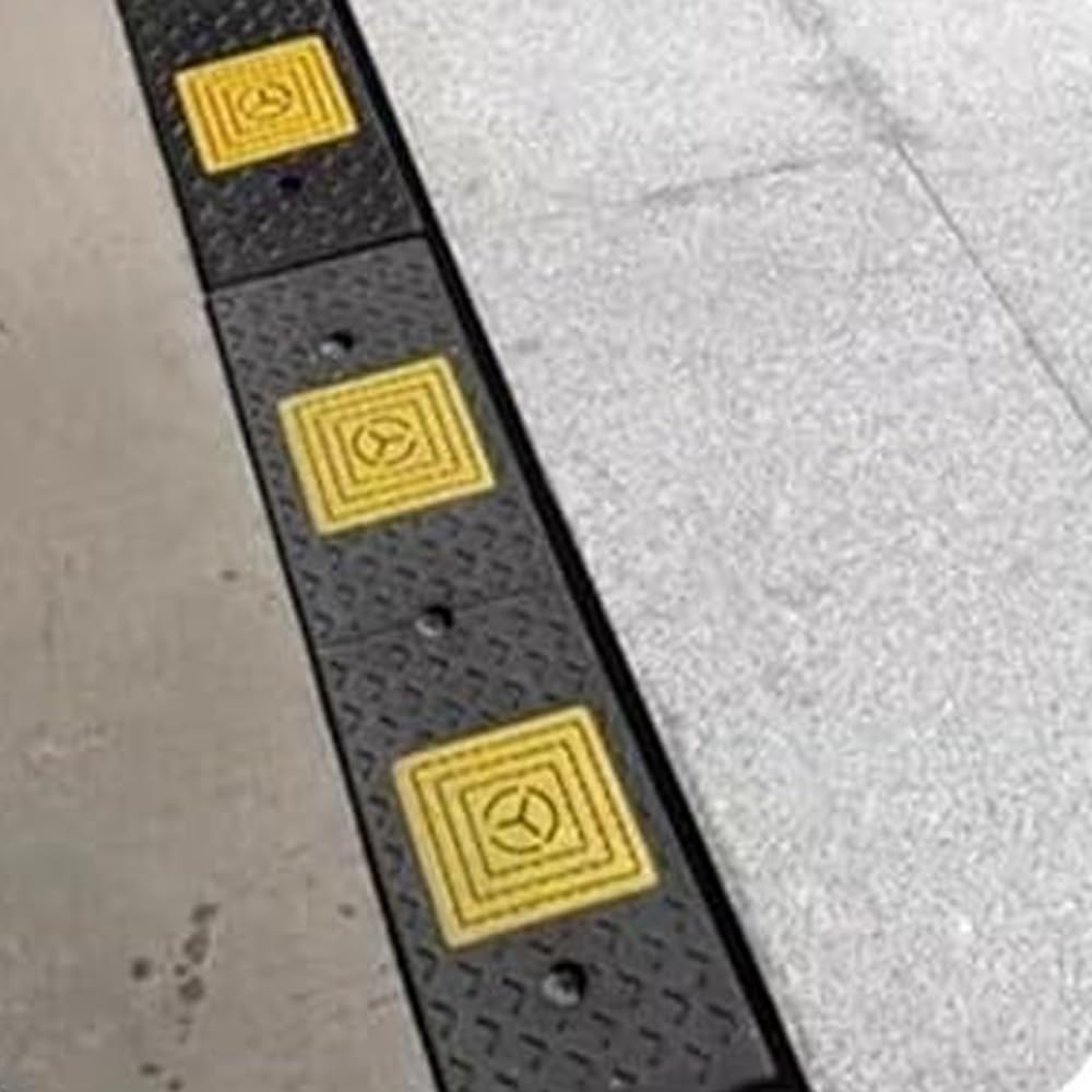 Caoutchouc De Trottoir Rampe De Bordure 4-15cm Hauteur, Rampe De Chargement Charge Élevée，Rampe De Fauteuil Roulant Antidérapante(100x30x11cm/40x12x4.3in)