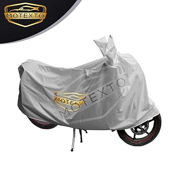 MOTEXTO Waterproof Bike Cover Two Wheeler Cover for Harley Davidson Street 750 - Silver