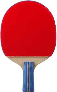 Paleta de Ping Pong Raqueta de Tenis de Mesa Avanzada Profesional de un Solo Tiro con Funda para Raqueta Adecuada para Juegos de Paleta de Tenis de Mesa en Interiores o Exteriores (Color: Negro y Ro