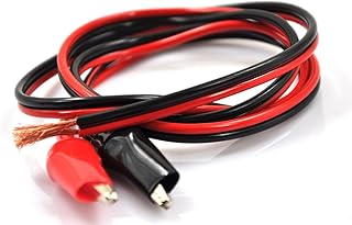 XINCOL XT-15 39" (1M) 15/2 Test Probe Power Supply Cords Test Lead Set DC Output Wiring Cable for Switching Power Supply, Red Black Copper Wire With Insulated Banana Alligator Clips At One End
