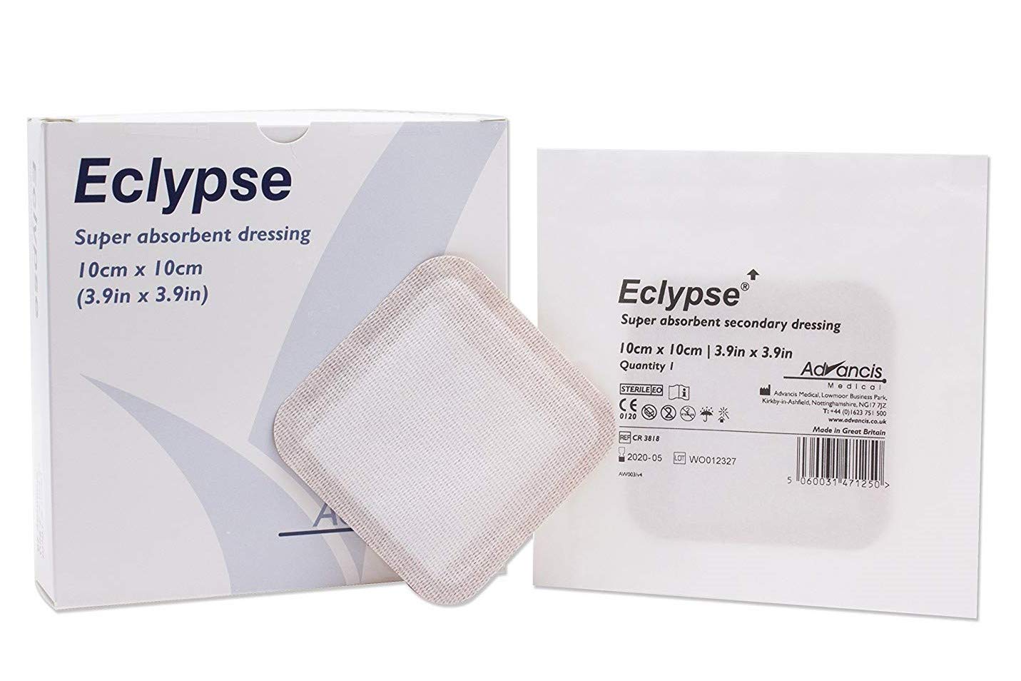 Dukal Eclypse Super Absorbent Dressing, 4" W x 4" L (Pack of 20)