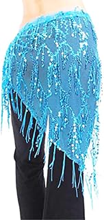 Hi.FANCY Belly Dance Hip Scarf Accessories Bellydance Costume Fashionable Performance, blue