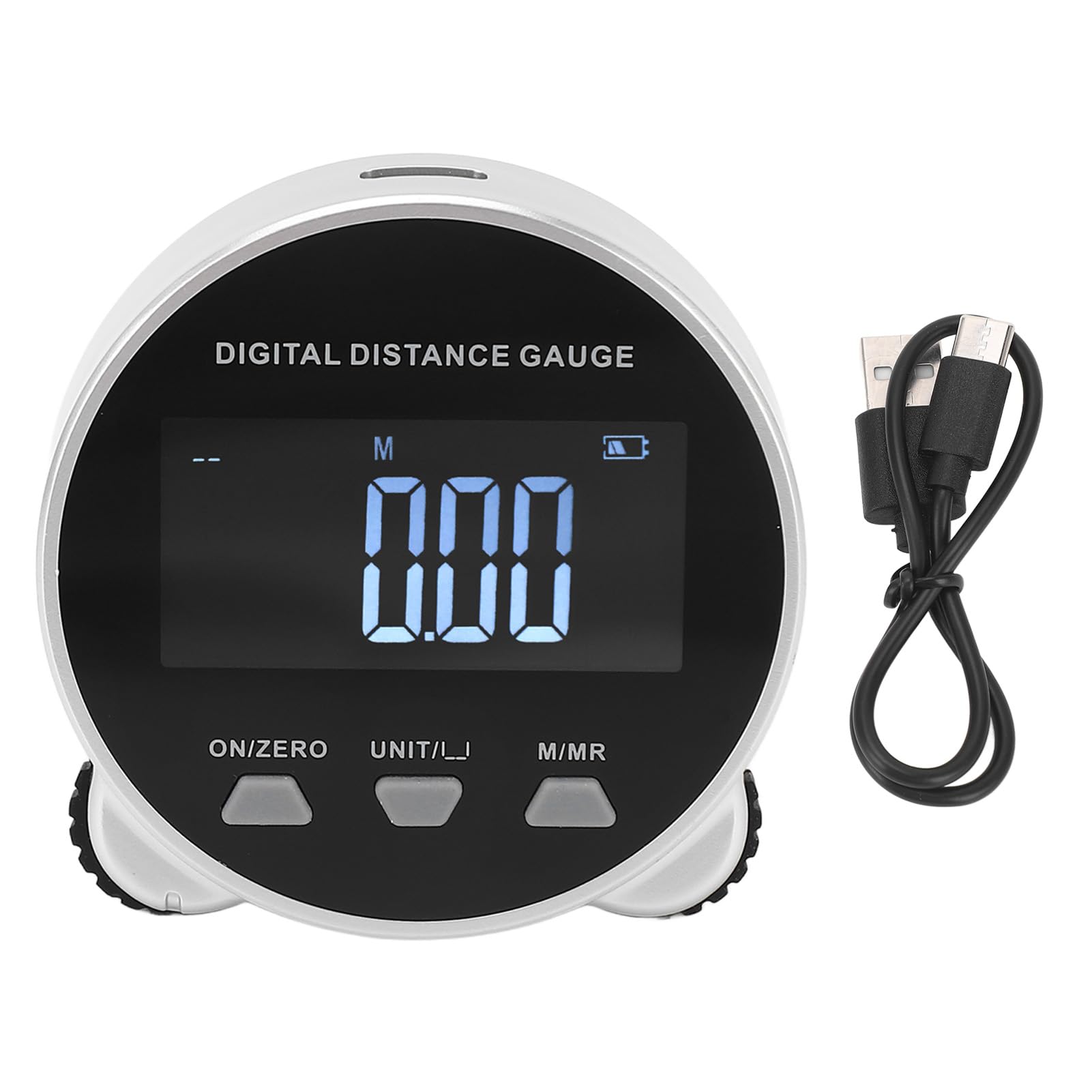 Medidor de Distancia Digital con Pantalla LCD, Herramienta de Medición Rodante, Cinta Métrica Digital Electrónica con Rango de 199,999 M, Almacenamiento de Datos para Múltiples