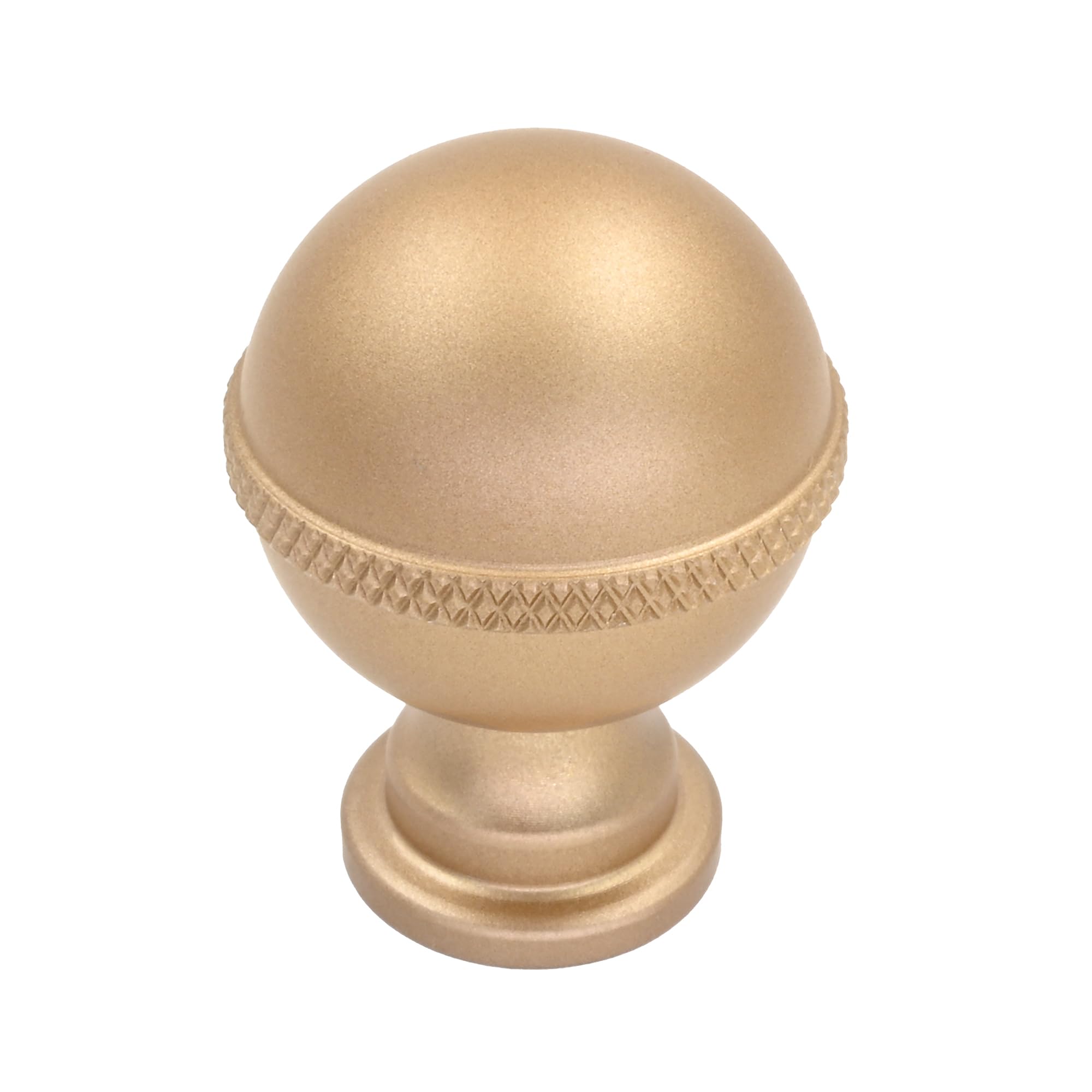 Alzassbg 10 Pack Champagne Copper Cabinet Knobs, 1-1/4 Inch(30mm) Diameter Knurled Round Ball Kitchen Knobs for Cabinets and Drawers AL6048SCG