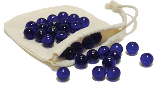 WE Games Mármoles de cristal azul - Juego de 33 - 0.625 de diámetro