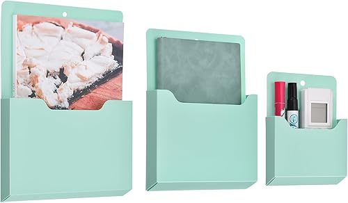 uxcell 3 soportes magnéticos para archivos, soporte magnético de papel para refrigerador, organizador magnético de archivos de pared, tamaño carta,