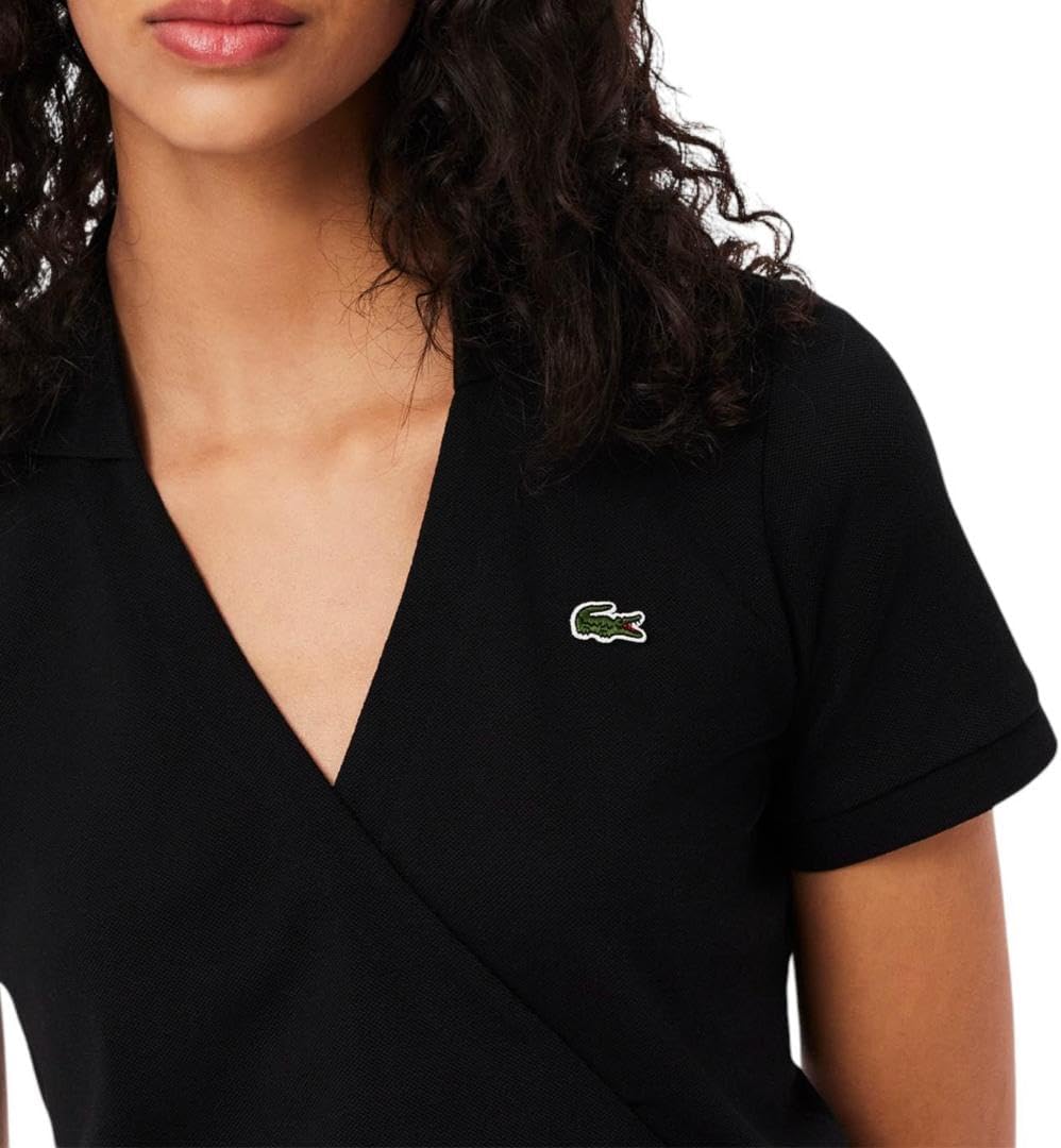 Lacoste Womens Stretch Mini Pique Wrap Dress - Image 4