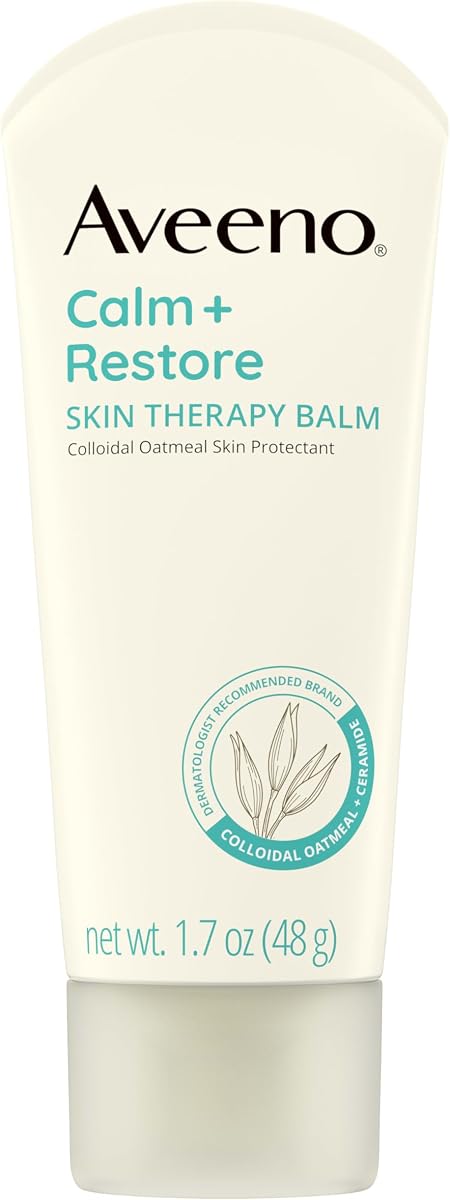 Calm + Restore Skin Therapy Balm, Fragrance-Free, 1.7 oz | Soothing & Moisturizing Skin Protectant for Sensitive Skin, Colloidal Oatmeal & Ceramide, Helps Fight Dry Skin, Steroid-Free