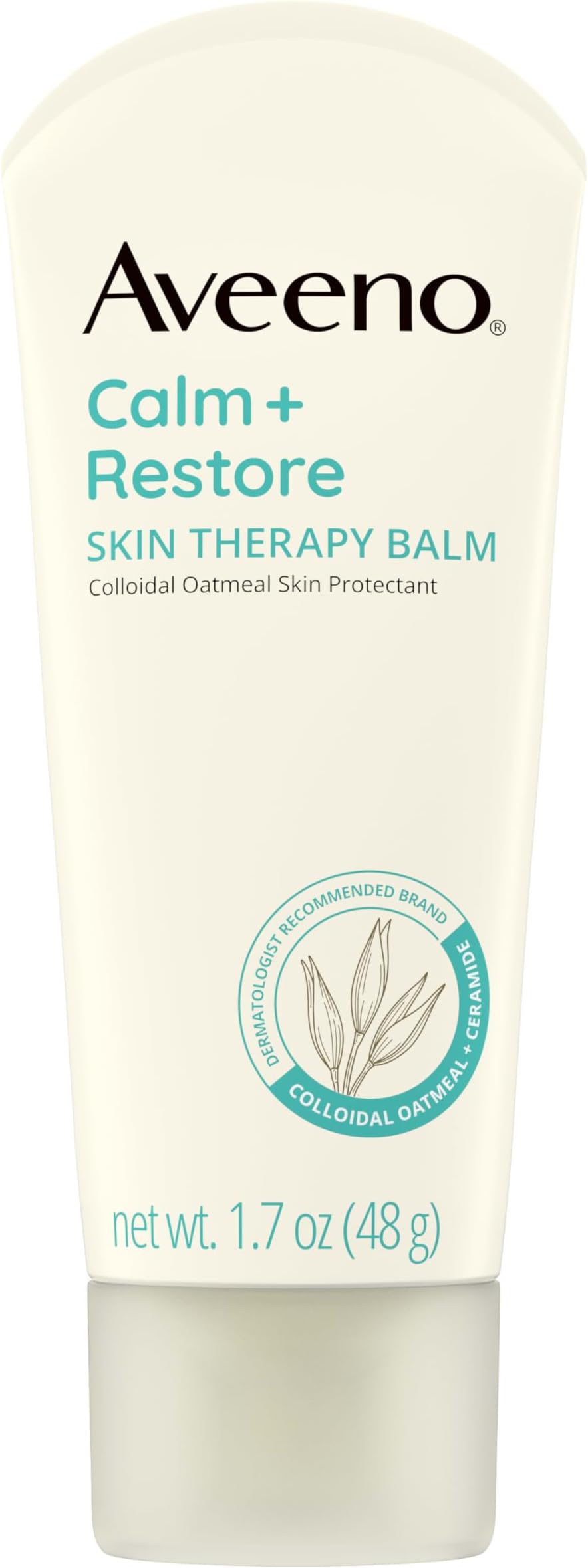 Aveeno Calm + Restore Skin Therapy Balm, Soothing & Moisturizing Skin Protectant for Sensitive Skin, Colloidal Oatmeal & Ceramide to Help Fight Dry Skin, Fragrance- & Steroid-Free, 1.7 oz