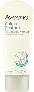 Aveeno Calm + Restore Skin Therapy Balm, Soothing & Moisturizing Skin Protectant for Sensitive Skin, Colloidal Oatmeal & Ceramide to Help Fight Dry Skin, Fragrance- & Steroid-Free, 1.7 oz