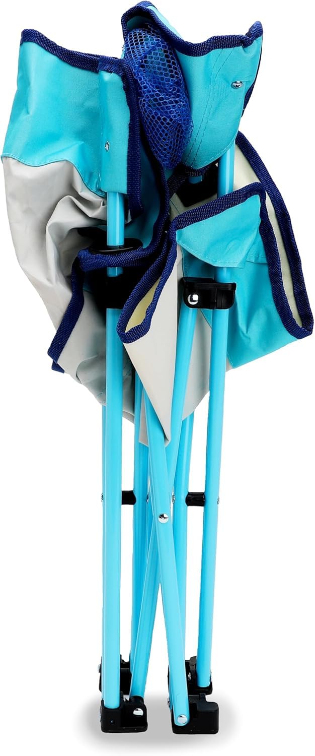 Toyland® Bluey & Bingo sedia da campeggio pieghevole per bambini con portabicchieri e borsa portaoggetti - Perfetta per gite in campeggio, spiaggia e giardino