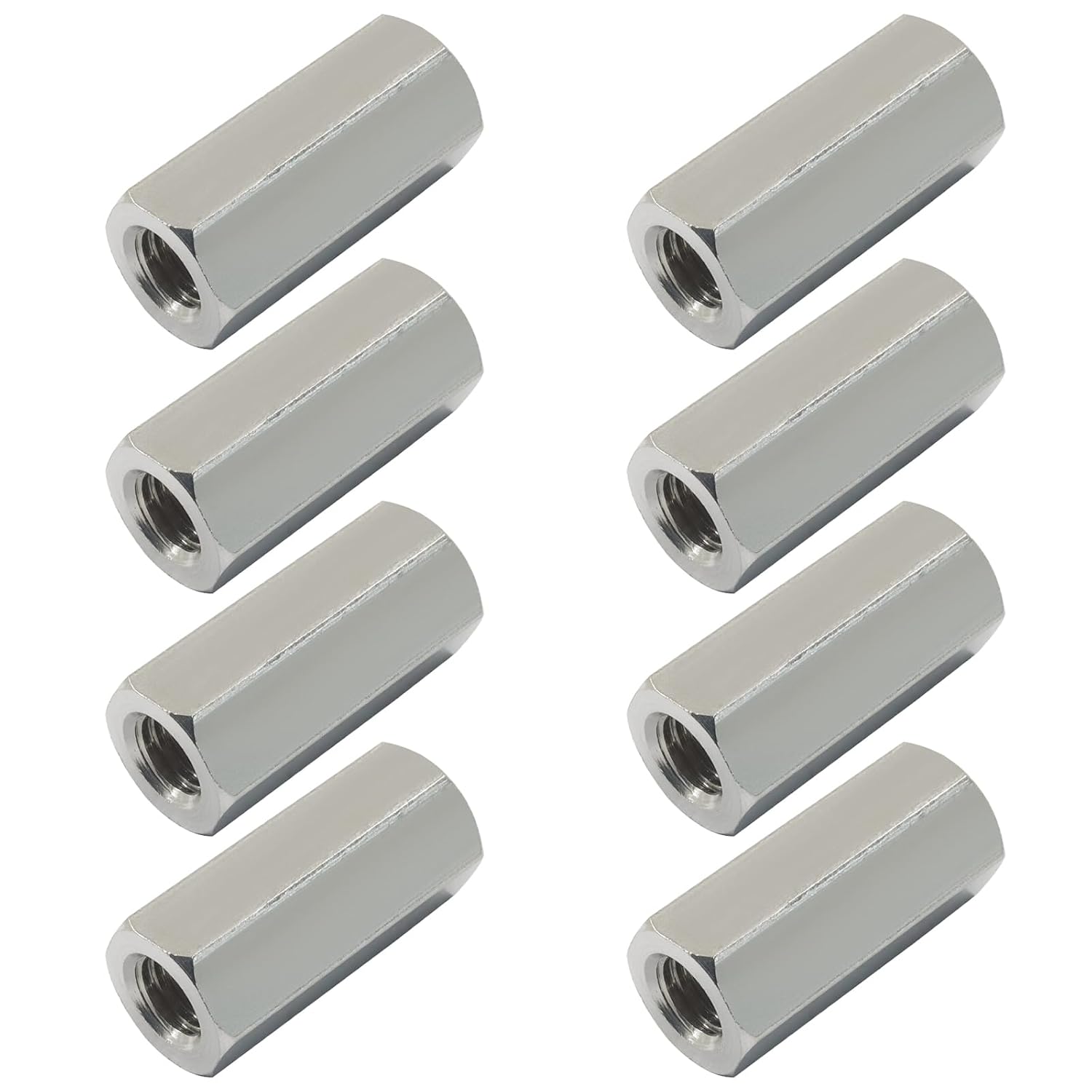 BokWin M8-1.25 Pitch 40mm Hex Coupling Nuts, 4 Pack