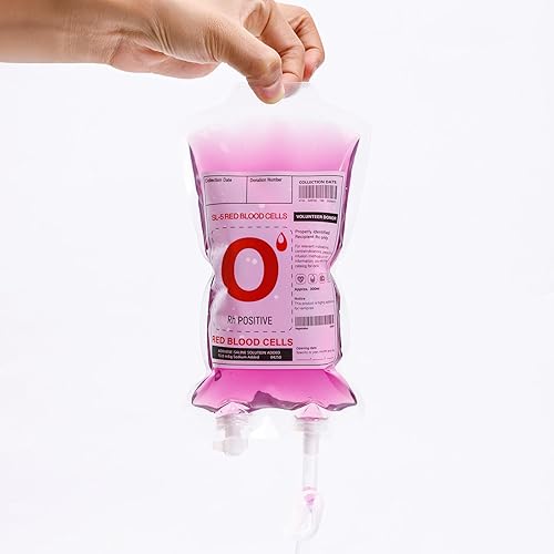 Miniatura 9 de MGparty Paquete de 12 bolsas de sangre de Halloween para bebidas, contenedor reutilizable, bolsas de bebidas para jugo para Halloween, decoración de