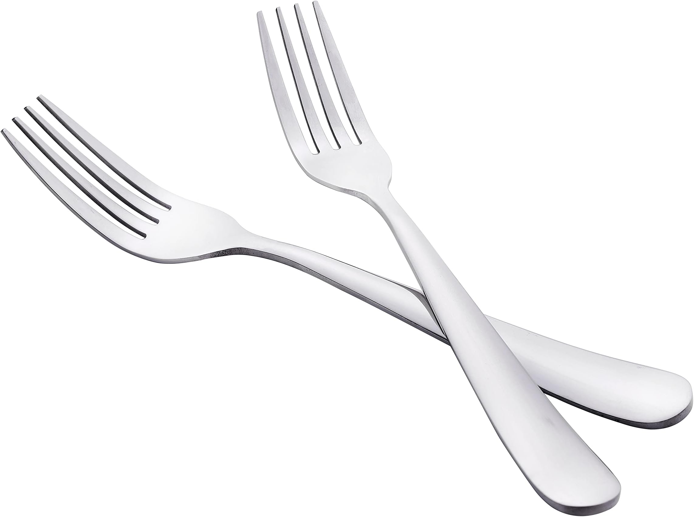 Royalford Table Fork, 2Pcs - Stainless Steel Material - Perfect Size fits in Hand Comfortably - Mirror Finish | Ergonomic Handle | Dishwasher Safe |RF8670