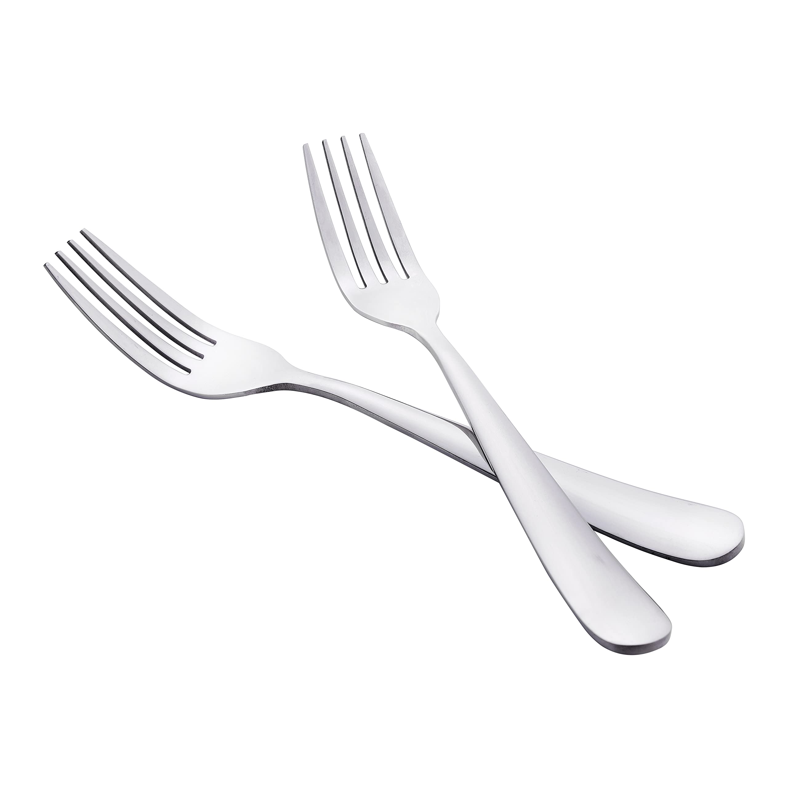 Royalford Table Fork, 2Pcs - Stainless Steel Material - Perfect Size fits in Hand Comfortably - Mirror Finish | Ergonomic Handle | Dishwasher Safe |RF8670