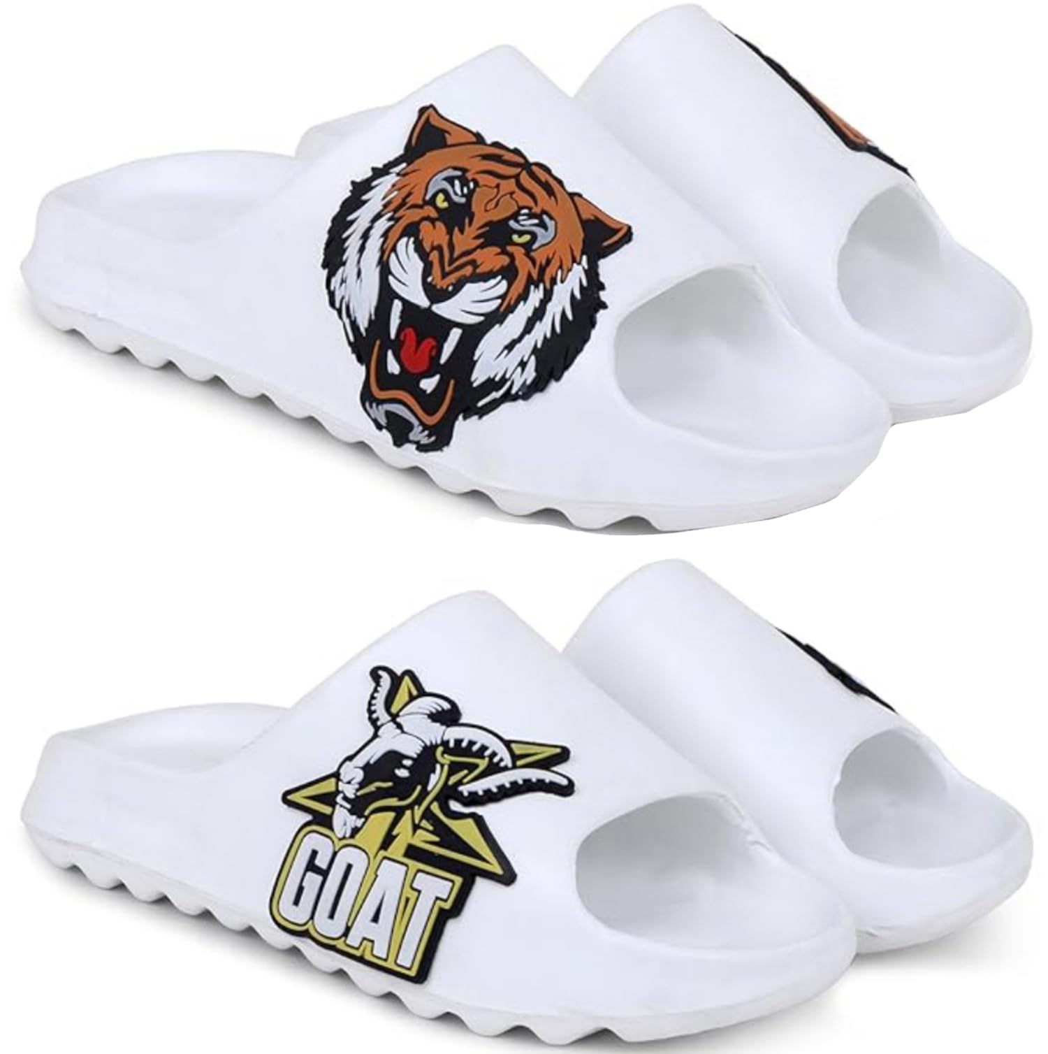pampy angel Combo Pack of 2 Slipper/Flip Flops/Slides/Clogs/Sandals with Adjustable Back Strap for Men (Y-to-Sher,Y-to-Goat)-picture-34