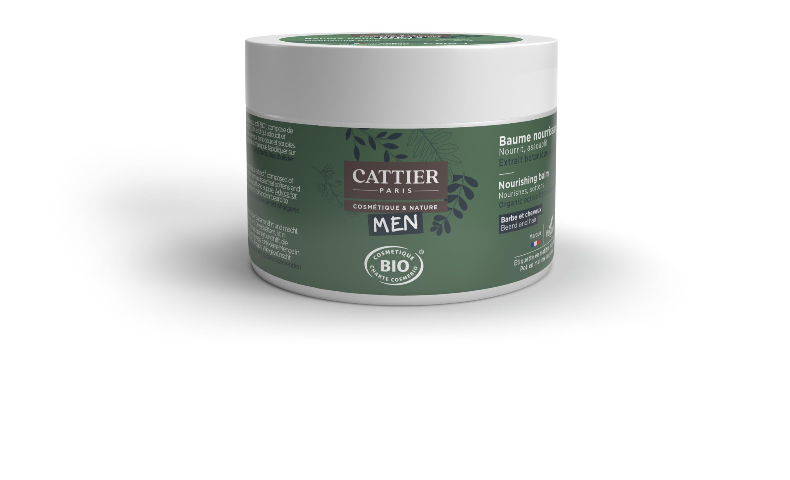 Cattier Men Nourishing Beard and Hair Balm Organic 90g