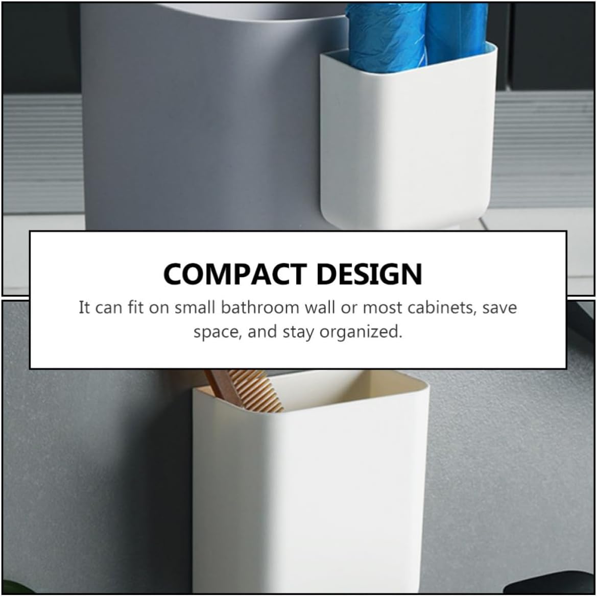 Yardwe Xmas Wall Mounted Storage Boxes 2pcs ABS Punch-free Organizer image 5