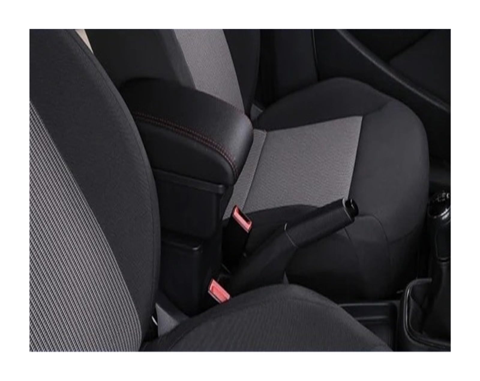 AWGNTQQ Car Armrests For Suzuki For SX4 Armrest Box Car Center Console Storage Case Modification Accessories With USB Interface(A-Black red line)