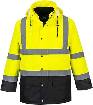 Portwest US768 Hi-Vis Executive 5-in-1 Reflective Safety Jacket Yellow/Black, 4X-Large