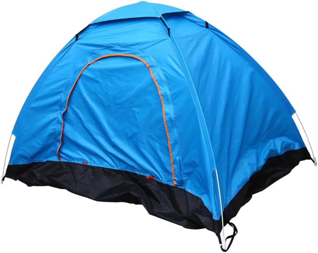Automatic Pop-up Camping Tent for People Blue Portable Outdoor Rainproof Beach Shelter with Sunshade Windproof and Breathable Design for Hiking Fishing Golfing
