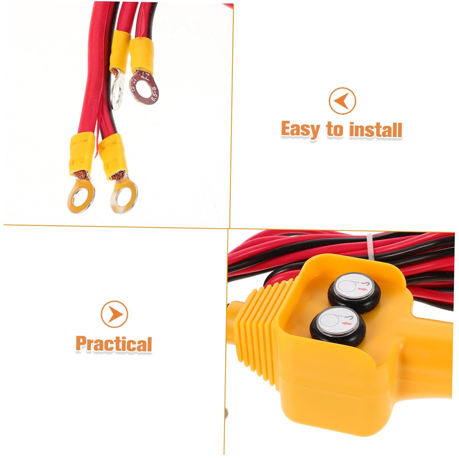 Plastic Winch Switch Replacement Parts Remote Control Switch for Vehicle-Mounted Crane Winch Remote Control Repair Assembly