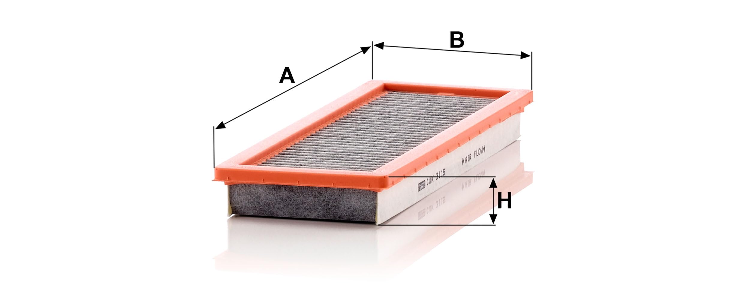 MANN-FILTER CUK 3115 Filtro de aire de cabina - Filtro de Polen con Carbón activado - para Aplicaciones fuera de autopista